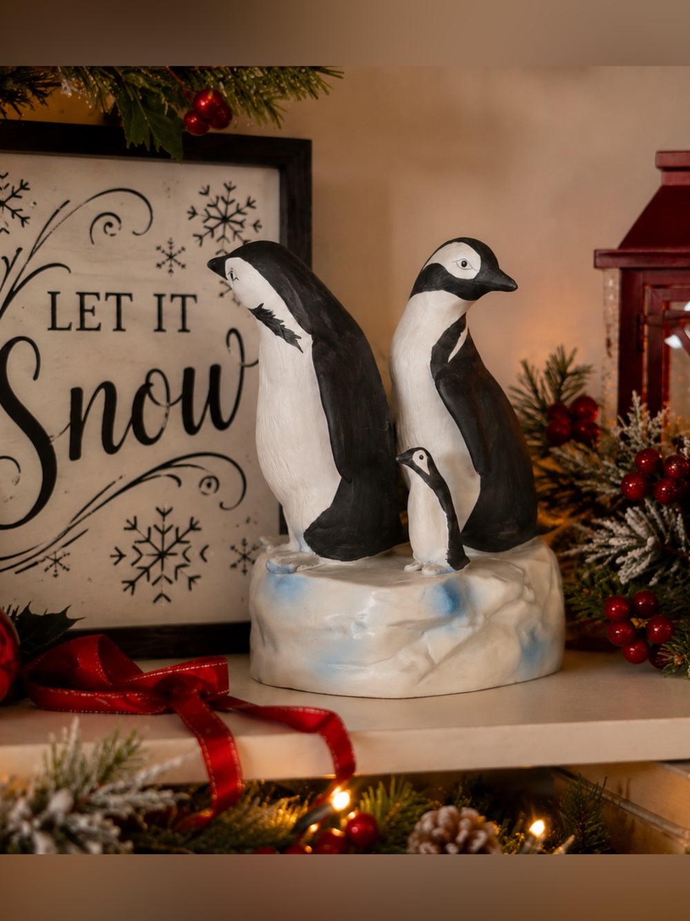 San Francisco Music Box Co Penguin Family Music Box